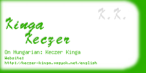 kinga keczer business card